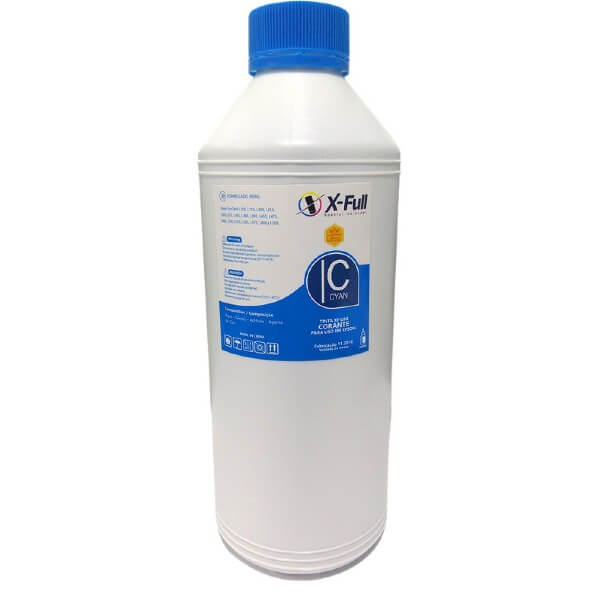TINTA CORANTE HP UNIVERSAL XFULL CIANO 1 LITRO