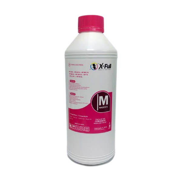 TINTA CORANTE UNIVERSAL PARA HP | Vermelha - 1L - XFULL